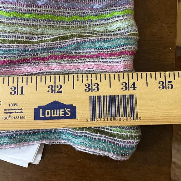 NEW Infinity Scarf by ECO Rising Tide Pink Teal Multicolor Boho Striped Hippie - Picture 8 of 10